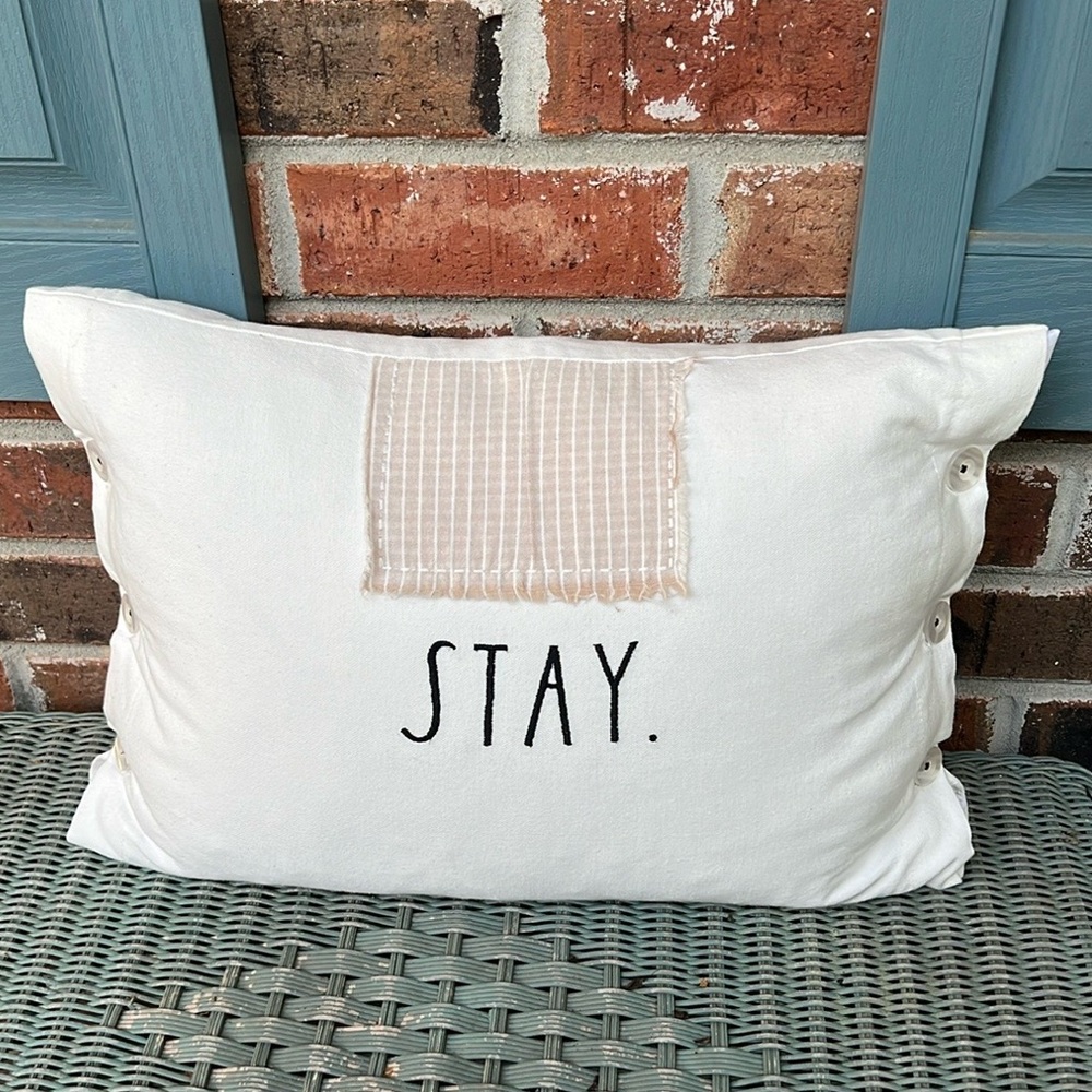 Rae Dunn “Stay” Pillow Feather Fill Pillow